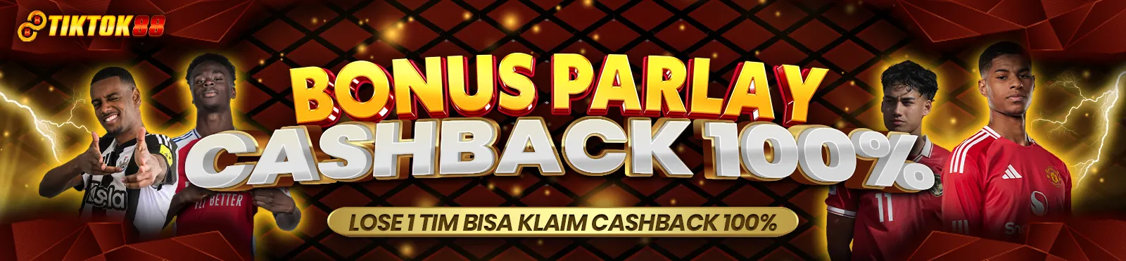 BONUS PARLAY CASHBACK TIKTOK88