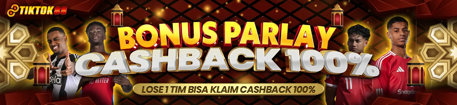 BONUS PARLAY CASHBACK TIKTOK88
